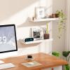imageupsimples Floating Shelves for Wall Wall Shelves for Decor Storage Set of 6 Wall Mounted Wood Shelves for Bedroom Living Room Bathroom Kitchen 236 inch Long Picture Ledge Shelves WhiteWhite