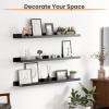 imageupsimples Floating Shelves for Wall Wall Shelves for Decor Storage Set of 6 Wall Mounted Wood Shelves for Bedroom Living Room Bathroom Kitchen 236 inch Long Picture Ledge Shelves WhiteBlack