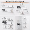 imageupsimples Floating Shelves for Wall Wall Shelves for Decor Storage Set of 6 Wall Mounted Wood Shelves for Bedroom Living Room Bathroom Kitchen 236 inch Long Picture Ledge Shelves WhiteWhite