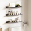 imageupsimples Floating Shelves for Wall Wall Shelves for Decor Storage Set of 6 Wall Mounted Wood Shelves for Bedroom Living Room Bathroom Kitchen 236 inch Long Picture Ledge Shelves WhiteGrey