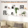 imageupsimples Floating Shelves for Wall Wall Shelves for Decor Storage Set of 6 Wall Mounted Wood Shelves for Bedroom Living Room Bathroom Kitchen 236 inch Long Picture Ledge Shelves WhiteWhite