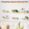 imageupsimples Floating Shelves for Wall Wall Shelves for Decor Storage Set of 6 Wall Mounted Wood Shelves for Bedroom Living Room Bathroom Kitchen 236 inch Long Picture Ledge Shelves WhiteNatural