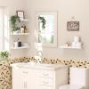 imageupsimples Floating Shelves for Wall Wall Shelves for Decor Storage Set of 6 Wall Mounted Wood Shelves for Bedroom Living Room Bathroom Kitchen 236 inch Long Picture Ledge Shelves WhiteWhite