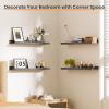 imageupsimples Floating Shelves for Wall Wall Shelves for Decor Storage Set of 6 Wall Mounted Wood Shelves for Bedroom Living Room Bathroom Kitchen 236 inch Long Picture Ledge Shelves WhiteGrey
