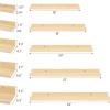 imageUpsimples Home Floating Shelves for Wall Dcor Storage Wall Shelves Set of 5 Small Picture Ledge Farmhouse Shelves Wall Mounted Wood Shelves for Living Room Bedroom Bathroom Kitchen Natural