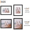 imageupsimples 8x8 Picture Frame Set of 10 Display Pictures 5x5 with Mat or 8x10 Without Multi Photo Frames Collage for Wall or Tabletop Display BlackBlack