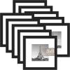 imageupsimples 8x8 Picture Frame Set of 10 Display Pictures 5x5 with Mat or 8x10 Without Multi Photo Frames Collage for Wall or Tabletop Display BlackBlack