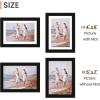imageupsimples 8x8 Picture Frame Set of 10 Display Pictures 5x5 with Mat or 8x10 Without Multi Photo Frames Collage for Wall or Tabletop Display BlackBlack