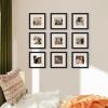 imageupsimples 8x8 Picture Frame Set of 10 Display Pictures 5x5 with Mat or 8x10 Without Multi Photo Frames Collage for Wall or Tabletop Display BlackBlack