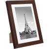 imageupsimples 8x8 Picture Frame Set of 10 Display Pictures 5x5 with Mat or 8x10 Without Multi Photo Frames Collage for Wall or Tabletop Display BlackBrown