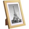 imageupsimples 8x8 Picture Frame Set of 10 Display Pictures 5x5 with Mat or 8x10 Without Multi Photo Frames Collage for Wall or Tabletop Display BlackGold