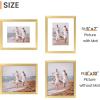imageupsimples 8x8 Picture Frame Set of 10 Display Pictures 5x5 with Mat or 8x10 Without Multi Photo Frames Collage for Wall or Tabletop Display BlackGold