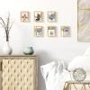 imageupsimples 8x8 Picture Frame Set of 10 Display Pictures 5x5 with Mat or 8x10 Without Multi Photo Frames Collage for Wall or Tabletop Display BlackGold