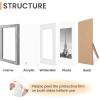 imageupsimples 8x8 Picture Frame Set of 10 Display Pictures 5x5 with Mat or 8x10 Without Multi Photo Frames Collage for Wall or Tabletop Display BlackGray