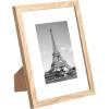 imageupsimples 8x8 Picture Frame Set of 10 Display Pictures 5x5 with Mat or 8x10 Without Multi Photo Frames Collage for Wall or Tabletop Display BlackNatural