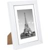 imageupsimples 8x8 Picture Frame Set of 10 Display Pictures 5x5 with Mat or 8x10 Without Multi Photo Frames Collage for Wall or Tabletop Display BlackWhite