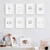 imageupsimples 8x8 Picture Frame Set of 10 Display Pictures 5x5 with Mat or 8x10 Without Multi Photo Frames Collage for Wall or Tabletop Display BlackWhite