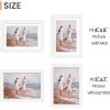 imageupsimples 8x8 Picture Frame Set of 10 Display Pictures 5x5 with Mat or 8x10 Without Multi Photo Frames Collage for Wall or Tabletop Display BlackWhite
