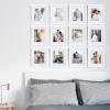 imageupsimples 8x8 Picture Frame Set of 10 Display Pictures 5x5 with Mat or 8x10 Without Multi Photo Frames Collage for Wall or Tabletop Display BlackWhite