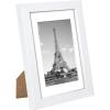 imageupsimples 8x8 Picture Frame Set of 10 Display Pictures 5x5 with Mat or 8x10 Without Multi Photo Frames Collage for Wall or Tabletop Display BlackWhite