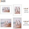 imageupsimples 8x8 Picture Frame Set of 10 Display Pictures 5x5 with Mat or 8x10 Without Multi Photo Frames Collage for Wall or Tabletop Display BlackWhite