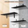 imageupsimples Floating Shelves for Wall Decor Storage Black Wall Mounted Shelves Set of 5 Sturdy Small Wood Shelves Hanging for Bedroom Living Room Bathroom Kitchen Corner BookBlack