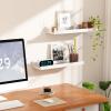 imageupsimples Floating Shelves for Wall Wall Shelves for Decor Storage Set of 6 Wall Mounted Wood Shelves for Bedroom Living Room Bathroom Kitchen 355 inch Long Picture Ledge Shelves PinkWhite