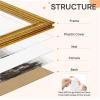 imageupsimples 4x6 Picture Frame Gold Frames Display 35x5 with Mat or 4 x 6 Without for Wall or Tabletop Decor 1pack11x14