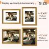 imageupsimples 4x6 Picture Frame Gold Frames Display 35x5 with Mat or 4 x 6 Without for Wall or Tabletop Decor 1pack11x14