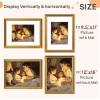 imageupsimples 4x6 Picture Frame Gold Frames Display 35x5 with Mat or 4 x 6 Without for Wall or Tabletop Decor 1pack12x16