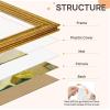 imageupsimples 4x6 Picture Frame Gold Frames Display 35x5 with Mat or 4 x 6 Without for Wall or Tabletop Decor 1pack12x16