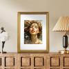 imageupsimples 4x6 Picture Frame Gold Frames Display 35x5 with Mat or 4 x 6 Without for Wall or Tabletop Decor 1pack12x16