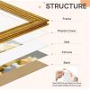 imageupsimples 4x6 Picture Frame Gold Frames Display 35x5 with Mat or 4 x 6 Without for Wall or Tabletop Decor 1pack4x6