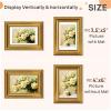 imageupsimples 4x6 Picture Frame Gold Frames Display 35x5 with Mat or 4 x 6 Without for Wall or Tabletop Decor 1pack4x6