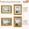 imageupsimples 4x6 Picture Frame Gold Frames Display 35x5 with Mat or 4 x 6 Without for Wall or Tabletop Decor 1pack5x7