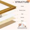 imageupsimples 4x6 Picture Frame Gold Frames Display 35x5 with Mat or 4 x 6 Without for Wall or Tabletop Decor 1pack5x7