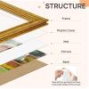 imageupsimples 4x6 Picture Frame Gold Frames Display 35x5 with Mat or 4 x 6 Without for Wall or Tabletop Decor 1pack8x10