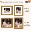 imageupsimples 4x6 Picture Frame Gold Frames Display 35x5 with Mat or 4 x 6 Without for Wall or Tabletop Decor 1pack8x10
