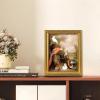 imageupsimples 4x6 Picture Frame Gold Frames Display 35x5 with Mat or 4 x 6 Without for Wall or Tabletop Decor 1pack8x10