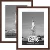 imageENJOYBASICS 18x24 Picture Frame Display Poster 16x20 with Mat or 18 x 24 Without Wall Gallery Photo Frames Natural 2 PackBrown
