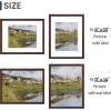 imageENJOYBASICS 18x24 Picture Frame Display Poster 16x20 with Mat or 18 x 24 Without Wall Gallery Photo Frames Natural 2 PackBrown