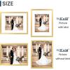 imageENJOYBASICS 18x24 Picture Frame Display Poster 16x20 with Mat or 18 x 24 Without Wall Gallery Photo Frames Natural 2 PackGold