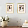 imageENJOYBASICS 18x24 Picture Frame Display Poster 16x20 with Mat or 18 x 24 Without Wall Gallery Photo Frames Natural 2 PackGold