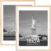 imageENJOYBASICS 18x24 Picture Frame Display Poster 16x20 with Mat or 18 x 24 Without Wall Gallery Photo Frames Natural 2 PackNatural