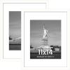 imageENJOYBASICS 18x24 Picture Frame Display Poster 16x20 with Mat or 18 x 24 Without Wall Gallery Photo Frames Natural 2 PackWhite