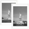 imageENJOYBASICS 18x24 Picture Frame Display Poster 16x20 with Mat or 18 x 24 Without Wall Gallery Photo Frames Natural 2 PackWhite