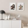 imageENJOYBASICS 18x24 Picture Frame Display Poster 16x20 with Mat or 18 x 24 Without Wall Gallery Photo Frames Natural 2 PackWhite