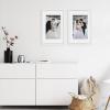 imageENJOYBASICS 18x24 Picture Frame Display Poster 16x20 with Mat or 18 x 24 Without Wall Gallery Photo Frames Natural 2 PackWhite