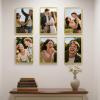 imageupsimples 24x36 Poster Frame Gold 3 Pack ScratchProof Picture Frames 24 x 36 for Photo Gallery  Slidein Strips Horizontal or Vertical Wall MountingGold