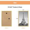 imageupsimples 24x36 Poster Frame Gold 3 Pack ScratchProof Picture Frames 24 x 36 for Photo Gallery  Slidein Strips Horizontal or Vertical Wall MountingGold